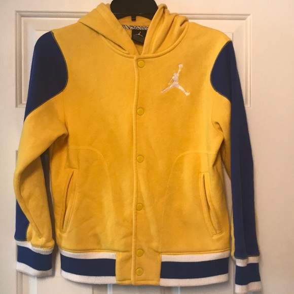 blue and yellow jordan jacket